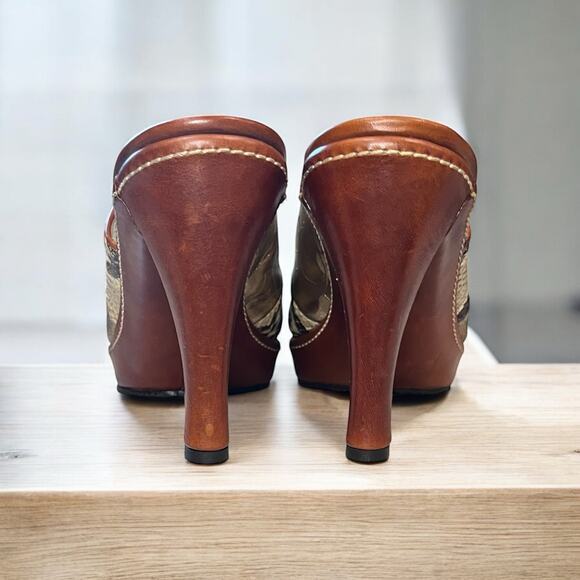 Y2K Coach A0105 Eva Patchwork Clog Size 11B - Picture 3 of 8